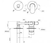Reed 301912 ברז קיר לכיור פיה קצרה שרטוט Reed 301912 ברז קיר לכיור פיה קצרה שרטוט