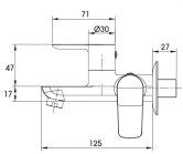 cold water taps 309309 ברז מהקיר ונקודת מים שרטוט
