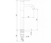ice 305744 ברז פרח גבוהה שרטוט